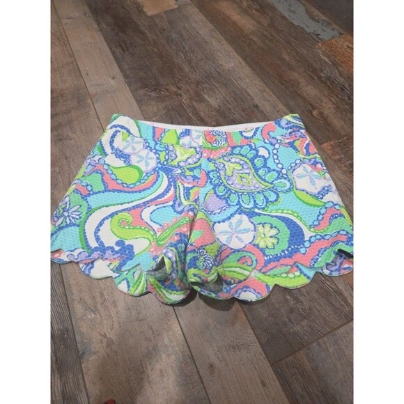EUC! Lilly Pulitzer Conch Republic Buttercup Shorts 4 B13 - Picture 1 of 10